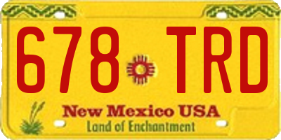 NM license plate 678TRD