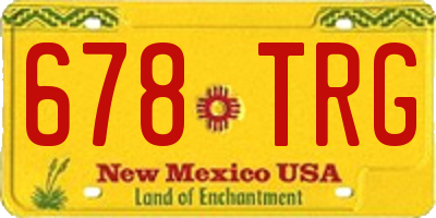NM license plate 678TRG