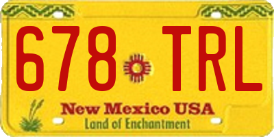 NM license plate 678TRL