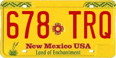 NM license plate 678TRQ
