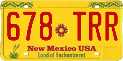 NM license plate 678TRR