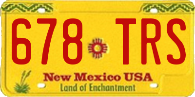NM license plate 678TRS