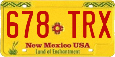 NM license plate 678TRX