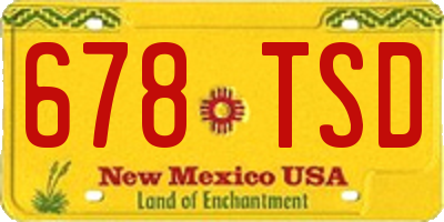 NM license plate 678TSD
