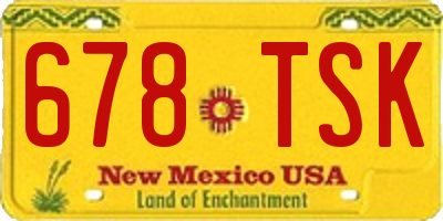 NM license plate 678TSK