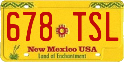 NM license plate 678TSL