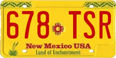 NM license plate 678TSR