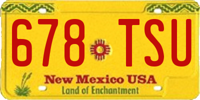 NM license plate 678TSU