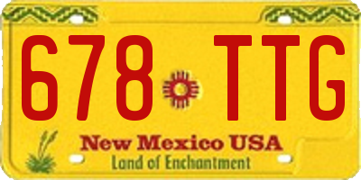 NM license plate 678TTG
