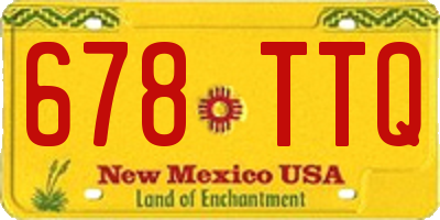 NM license plate 678TTQ