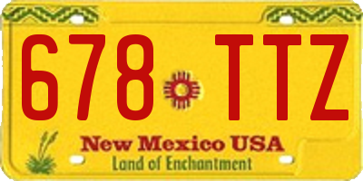 NM license plate 678TTZ