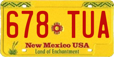 NM license plate 678TUA