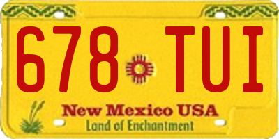 NM license plate 678TUI