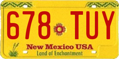 NM license plate 678TUY