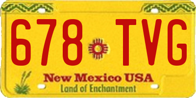 NM license plate 678TVG