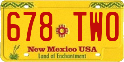 NM license plate 678TWO