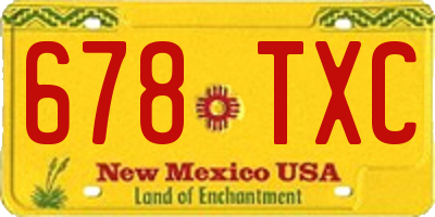 NM license plate 678TXC