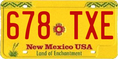 NM license plate 678TXE