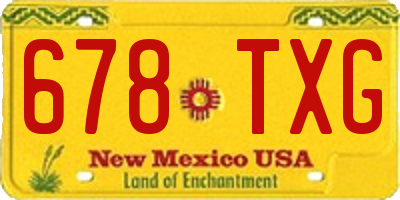 NM license plate 678TXG