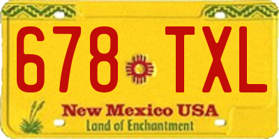 NM license plate 678TXL