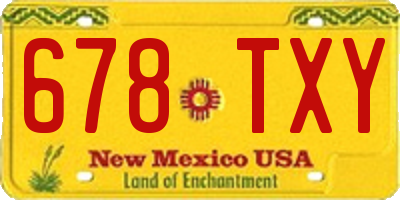 NM license plate 678TXY