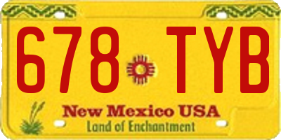 NM license plate 678TYB