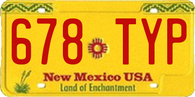 NM license plate 678TYP