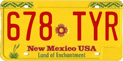 NM license plate 678TYR