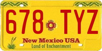 NM license plate 678TYZ