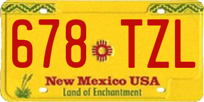 NM license plate 678TZL