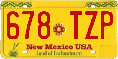 NM license plate 678TZP