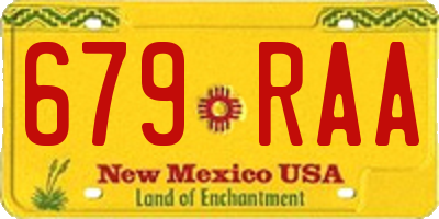 NM license plate 679RAA