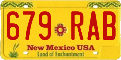 NM license plate 679RAB