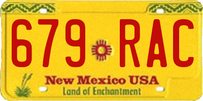 NM license plate 679RAC