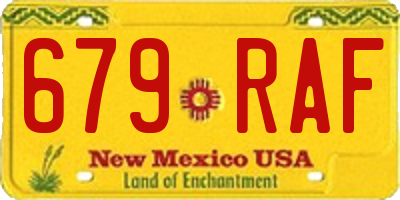 NM license plate 679RAF