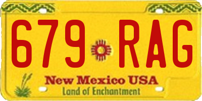 NM license plate 679RAG