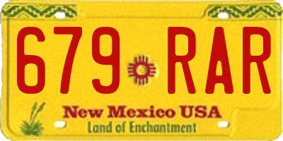NM license plate 679RAR