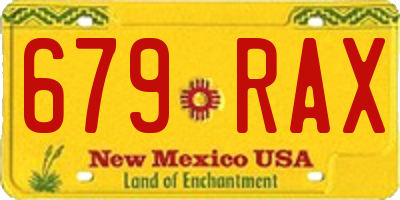NM license plate 679RAX