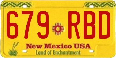 NM license plate 679RBD