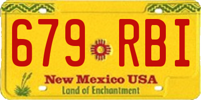 NM license plate 679RBI