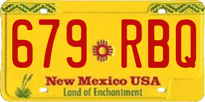 NM license plate 679RBQ