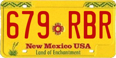 NM license plate 679RBR