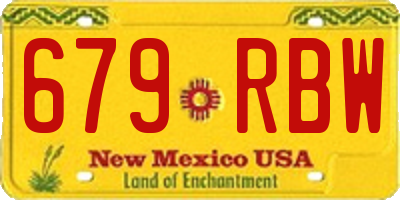 NM license plate 679RBW