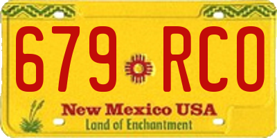 NM license plate 679RCO