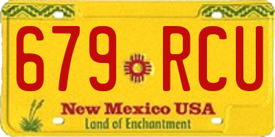 NM license plate 679RCU