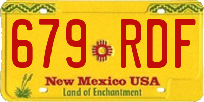 NM license plate 679RDF