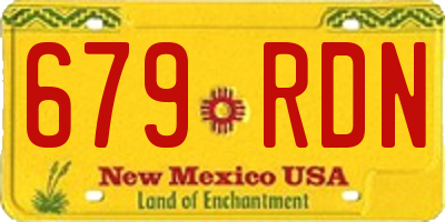 NM license plate 679RDN