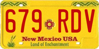 NM license plate 679RDV