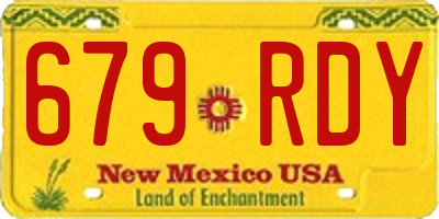 NM license plate 679RDY