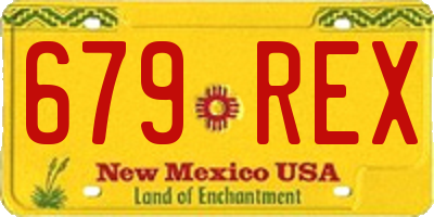 NM license plate 679REX